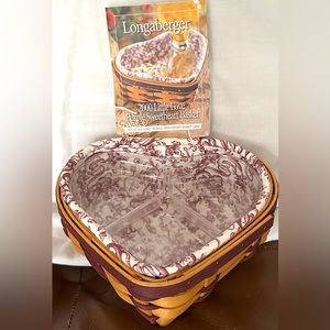 LONGABERGER 2001 LITTLE LOVE PURPLE SWEETHEART BASKET SET